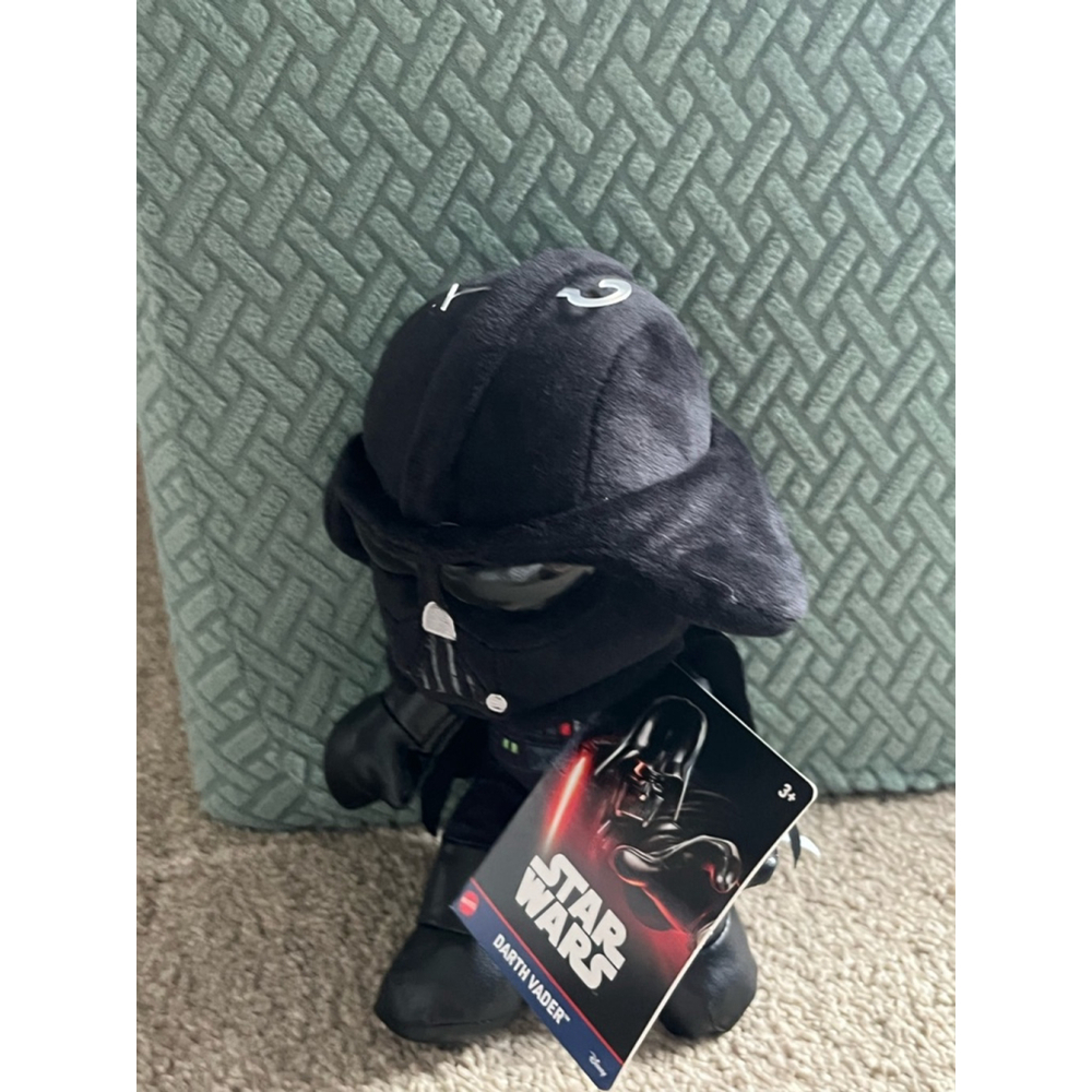 Mattel Star Wars Darth Vader Plush Toy Black One Size - Picture 4 of 6